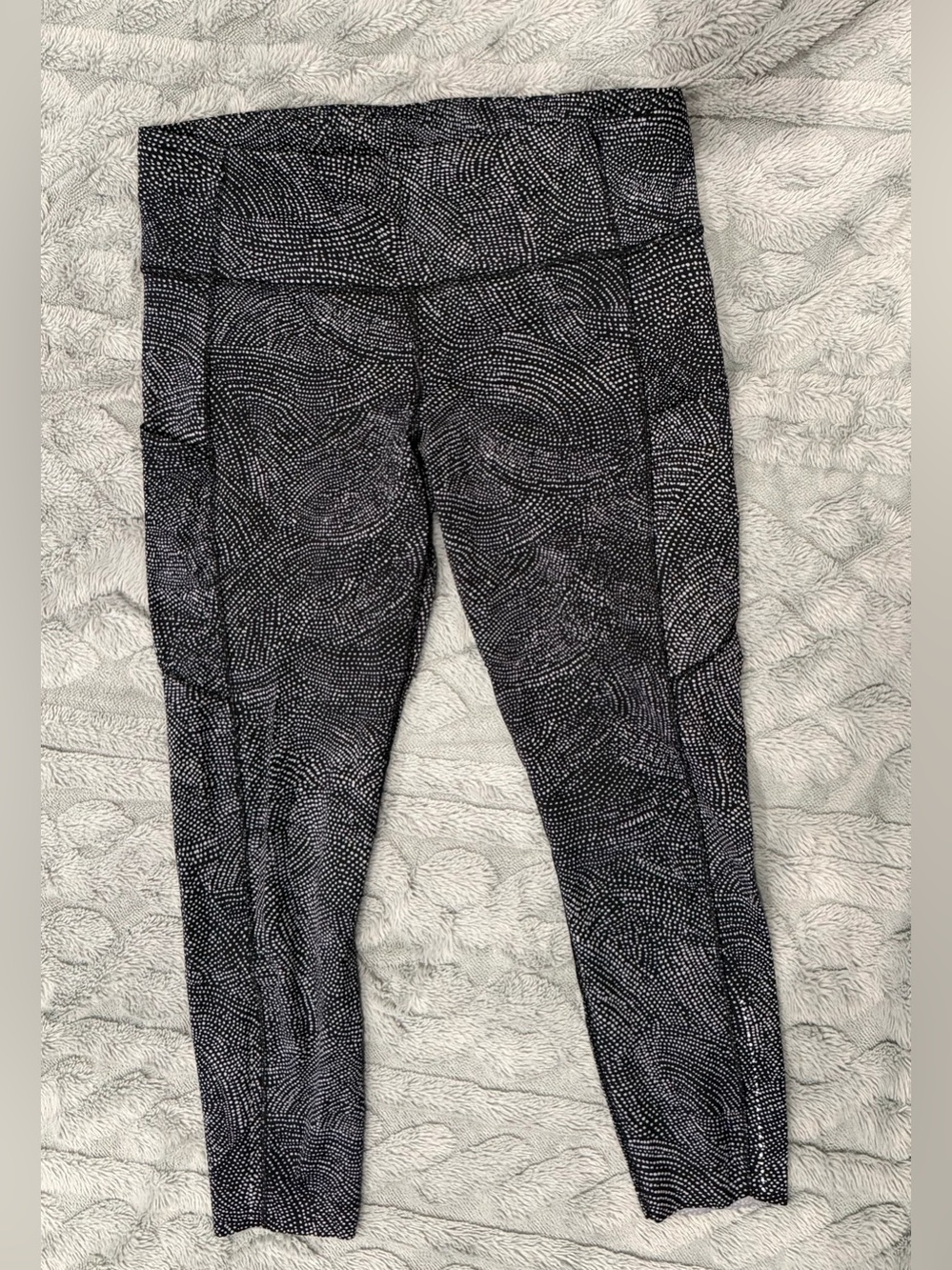 Lululemon Fast & Free Tight II 25” | Free Spirit Ice Grey/Black | 12 | Like New